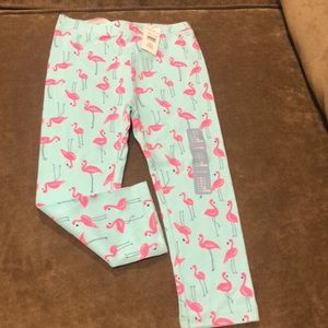 Cotton Flamingo Capri leggings